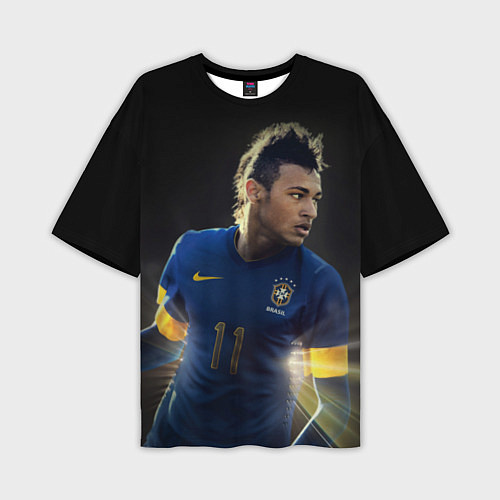 Мужская футболка оверсайз Neymar: Brasil Team / 3D-принт – фото 1