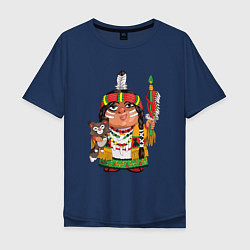 Мужская футболка оверсайз Забавные Индейцы 9