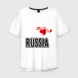 Мужская футболка оверсайз Russia Leaf