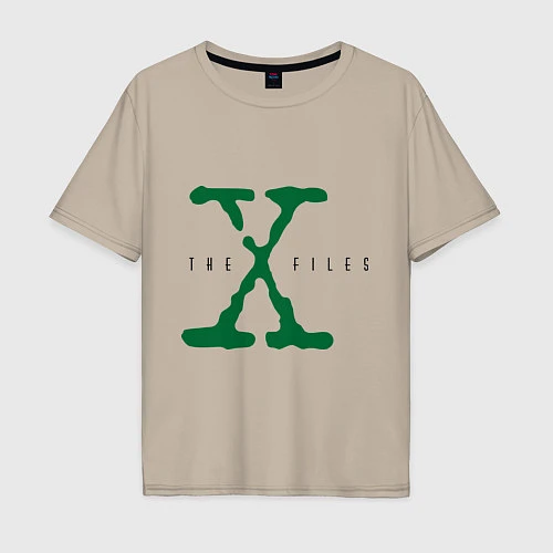Мужская футболка оверсайз The X-files / Миндальный – фото 1