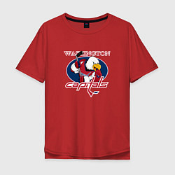 Футболка оверсайз мужская Washington Capitals Hockey, цвет: красный