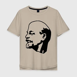 Мужская футболка оверсайз Ленин: скульптура