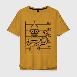 Футболка оверсайз мужская Bender Wanted, цвет: горчичный