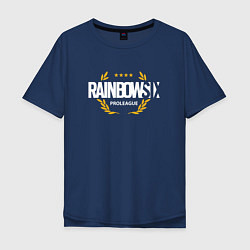 Мужская футболка оверсайз Rainbow six | Siege : Pro league (white)