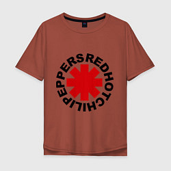 Футболка оверсайз мужская Red Hot Chili Peppers, цвет: кирпичный