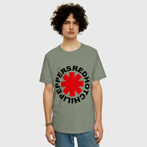Мужская футболка оверсайз Red Hot Chili Peppers / Авокадо – фото 3