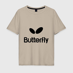 Мужская футболка оверсайз Butterfly Logo