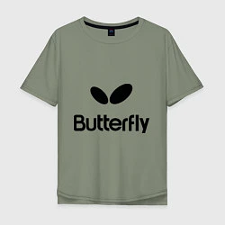 Мужская футболка оверсайз Butterfly Logo