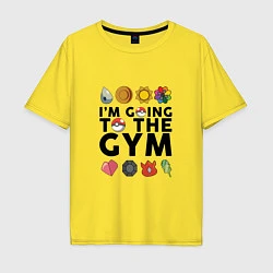 Футболка оверсайз мужская Pokemon Im going to the gym (black), цвет: желтый