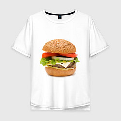 Мужская футболка оверсайз Гамбургер