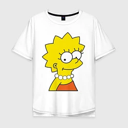 Мужская футболка оверсайз Lisa Simpson