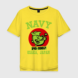 Футболка оверсайз мужская Navy: Po-1967, цвет: желтый