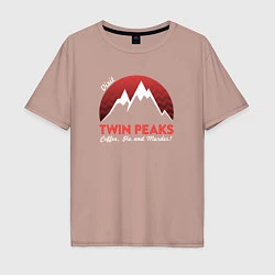 Мужская футболка оверсайз Twin Peaks: Pie & Murder