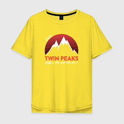 Мужская футболка оверсайз Twin Peaks: Pie & Murder