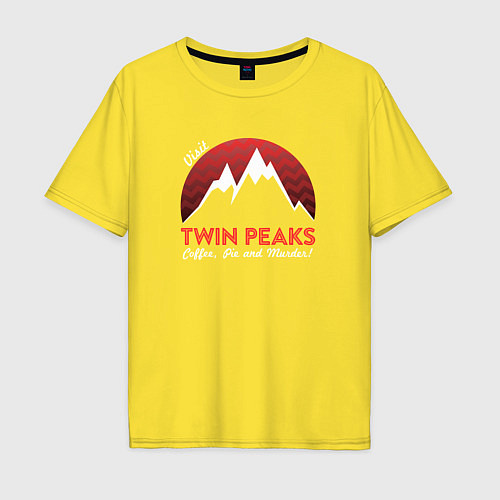 Мужская футболка оверсайз Twin Peaks: Pie & Murder / Желтый – фото 1