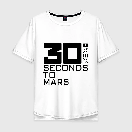Мужская футболка оверсайз 30 Seconds To Mars / Белый – фото 1