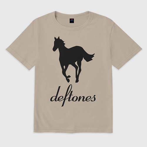 Мужская футболка оверсайз Deftones / Миндальный – фото 1