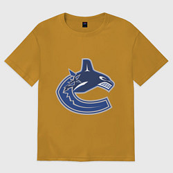 Футболка оверсайз мужская Vancouver Canucks, цвет: горчичный
