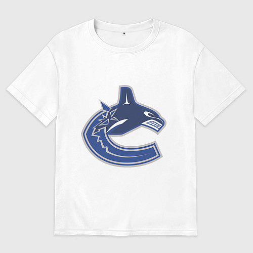 Мужская футболка оверсайз Vancouver Canucks / Белый – фото 1