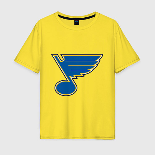 Мужская футболка оверсайз St Louis Blues / Желтый – фото 1