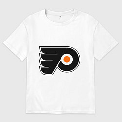 Футболка оверсайз мужская Philadelphia Flyers, цвет: белый