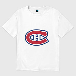 Футболка оверсайз мужская Montreal Canadiens, цвет: белый