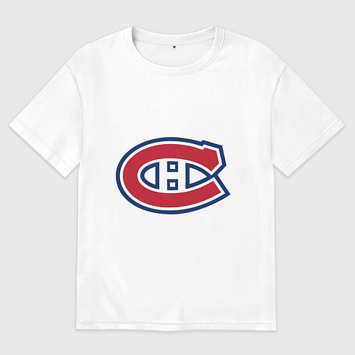 Мужская футболка оверсайз Montreal Canadiens / Белый – фото 1