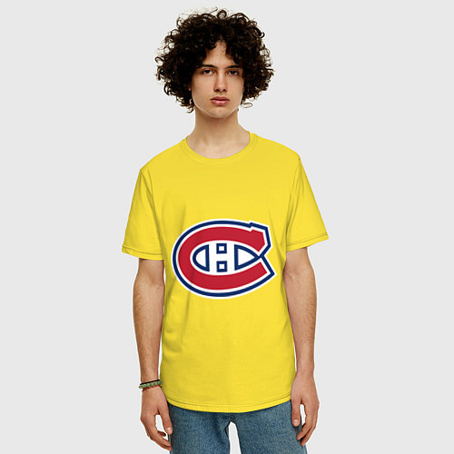 Мужская футболка оверсайз Montreal Canadiens / Желтый – фото 3