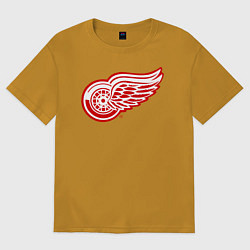 Футболка оверсайз мужская Detroit Red Wings, цвет: горчичный