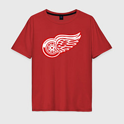 Футболка оверсайз мужская Detroit Red Wings, цвет: красный