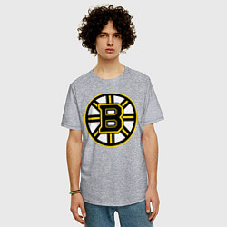Футболка оверсайз мужская Boston Bruins, цвет: меланж — фото 2