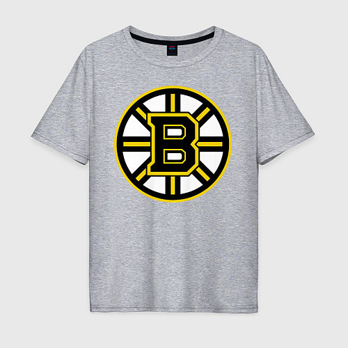 Мужская футболка оверсайз Boston Bruins / Меланж – фото 1