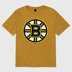 Футболка оверсайз мужская Boston Bruins, цвет: горчичный