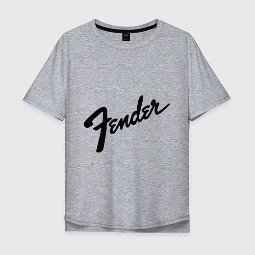 Мужская футболка оверсайз Fender / Меланж – фото 1