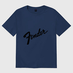 Футболка оверсайз мужская Fender, цвет: тёмно-синий
