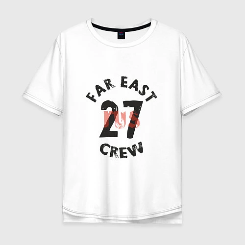 Мужская футболка оверсайз Far East 27 Crew / Белый – фото 1