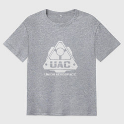 Футболка оверсайз мужская UAC, цвет: меланж
