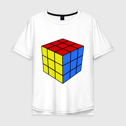 Мужская футболка оверсайз Рубик / Белый – фото 1
