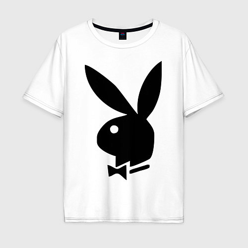 Мужская футболка оверсайз Playboy / Белый – фото 1