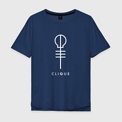 Футболка оверсайз мужская Twenty One Pilots: Clique, цвет: тёмно-синий