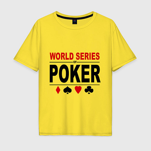 Мужская футболка оверсайз World series of poker / Желтый – фото 1