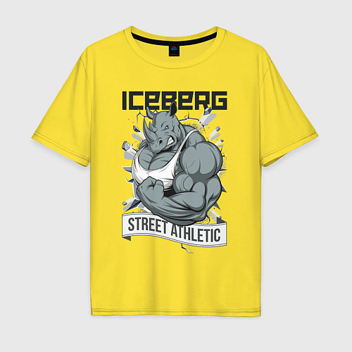 Мужская футболка оверсайз Rhino 2 | Iceberg / Желтый – фото 1
