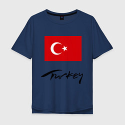 Футболка оверсайз мужская Turkey, цвет: тёмно-синий