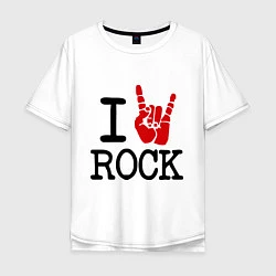 Мужская футболка оверсайз I love rock