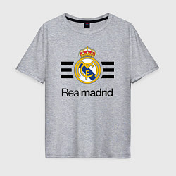 Футболка оверсайз мужская Real Madrid Lines, цвет: меланж
