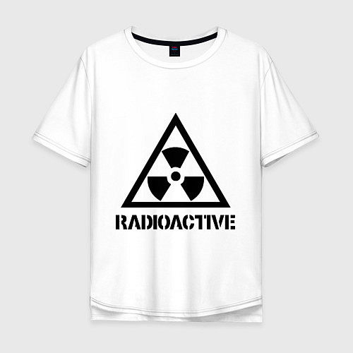 Мужская футболка оверсайз Radioactive / Белый – фото 1