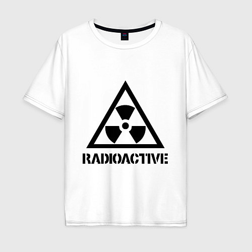 Мужская футболка оверсайз Radioactive / Белый – фото 1