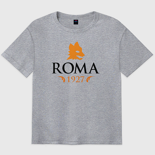 Мужская футболка оверсайз AS Roma 1927 / Меланж – фото 1
