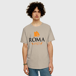 Футболка оверсайз мужская AS Roma 1927, цвет: миндальный — фото 2