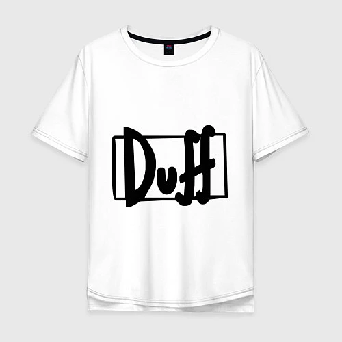 Мужская футболка оверсайз Duff / Белый – фото 1